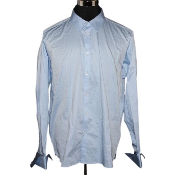 Ted Baker London Other - NWT Ted Baker London 17.5 Blue French Cuff Paisley Collar Office Dress Shirt